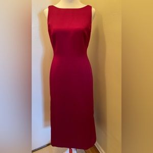Ann Taylor Loft Long Red Sleeveless Evening Gown Sheath NWT 4P